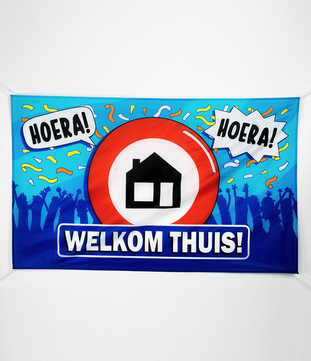 XXL Gevelvlag - Welkom Thuis