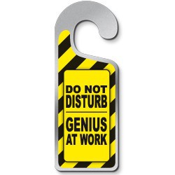 Do Not Disturb Genius At Work Deurhanger Metaal