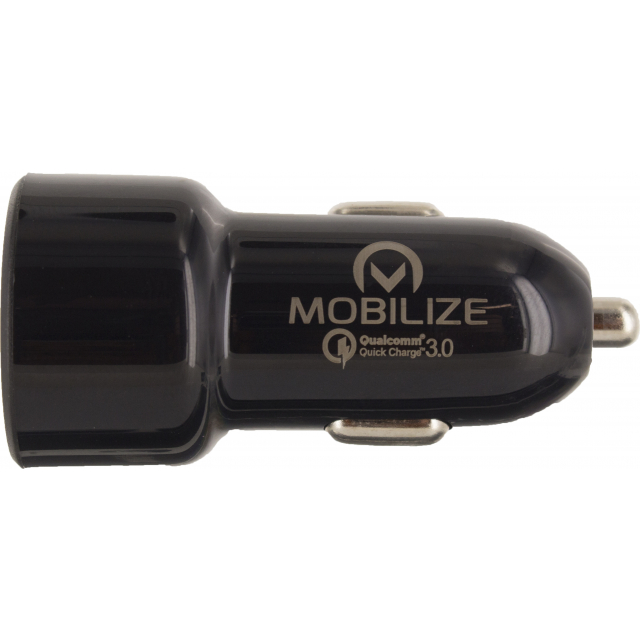 Mobilize Slimme Autolader Dubbele USB 4.8A 24W met Qualcomm QC3.0 Zwart - Afbeelding 3