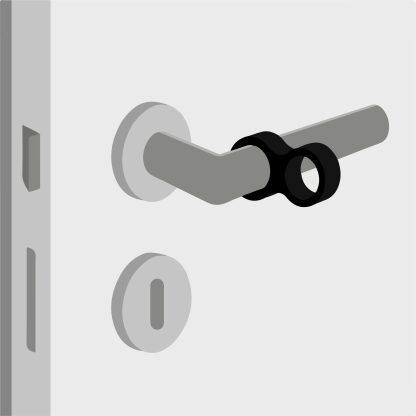 SumioProducts Door Stop / Door Handle Buffer Black on door handle