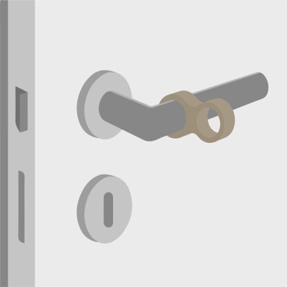SumioProducts Door Stop / Door Handle Buffer Taupe (Beige) on door handle