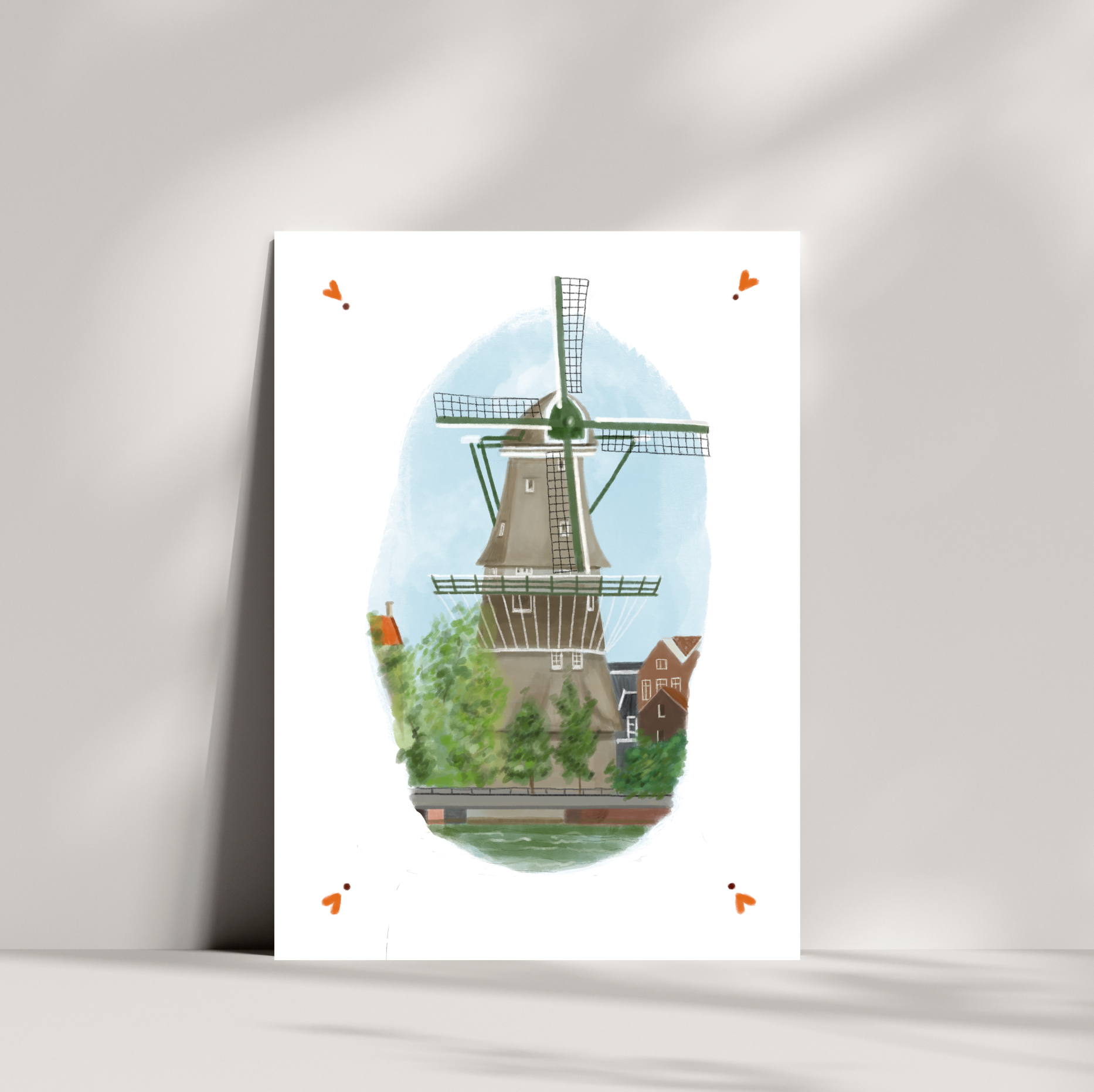 Amsterdam molen de Gooyer wenskaart