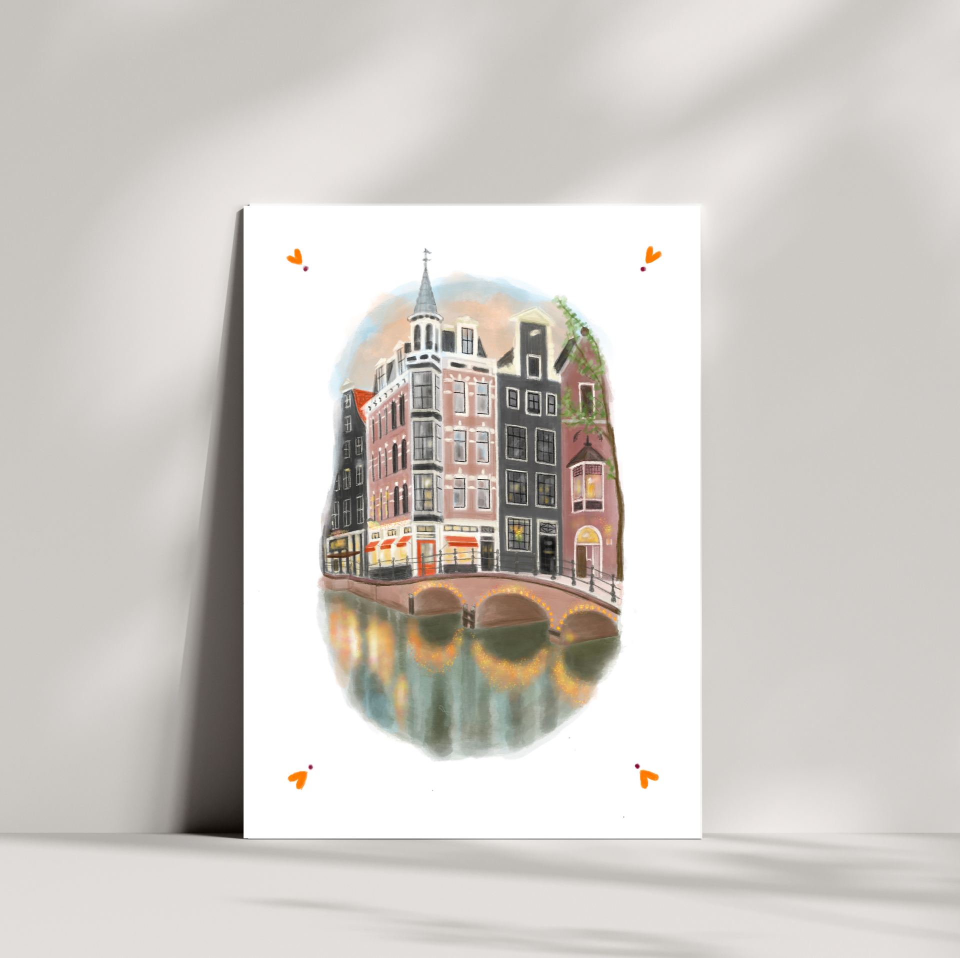 Amsterdam Oudezijds Voorburgwal wenskaart