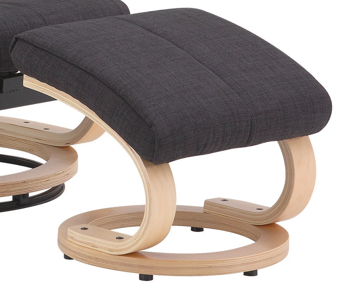 Josh donkergrijs fauteuil + hocker - Afbeelding 4