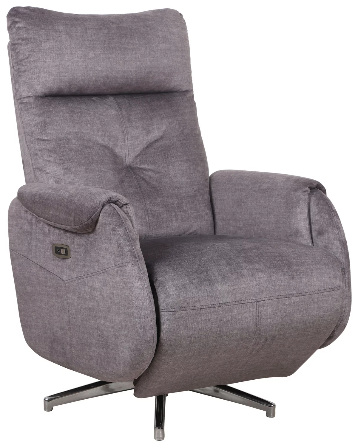 Liam luxe grijze 360° draaibare fauteuil - Afbeelding 3