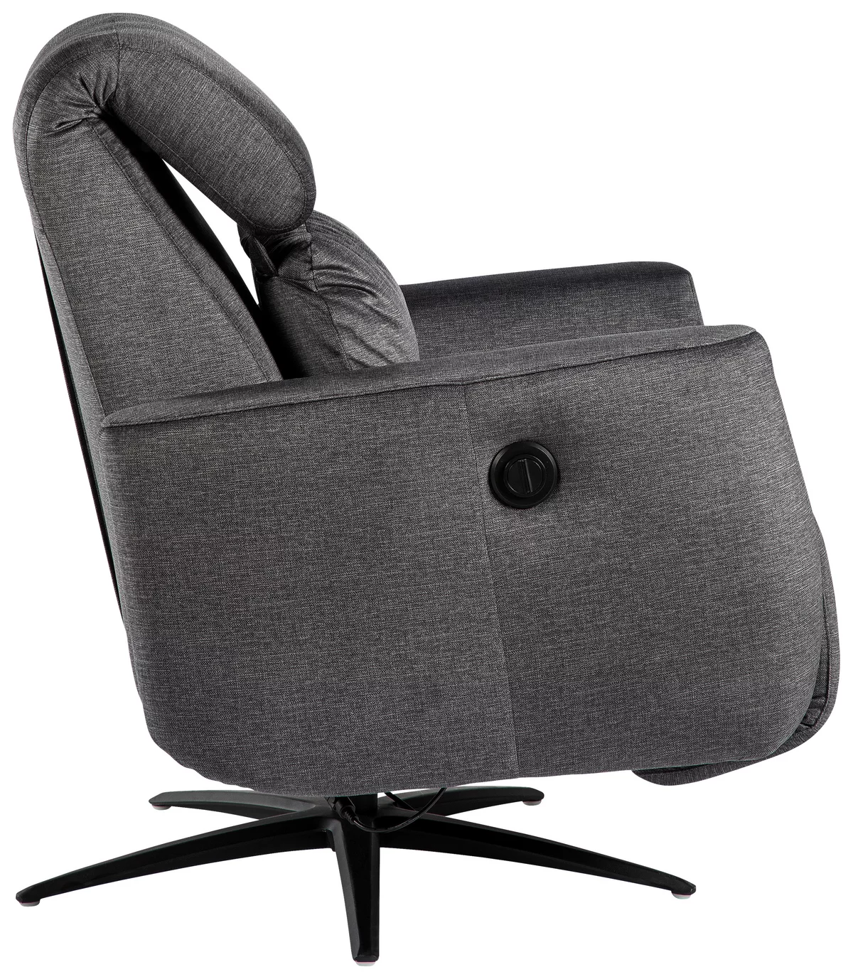 Liv grijs fluweel relaxfauteuil - Afbeelding 3