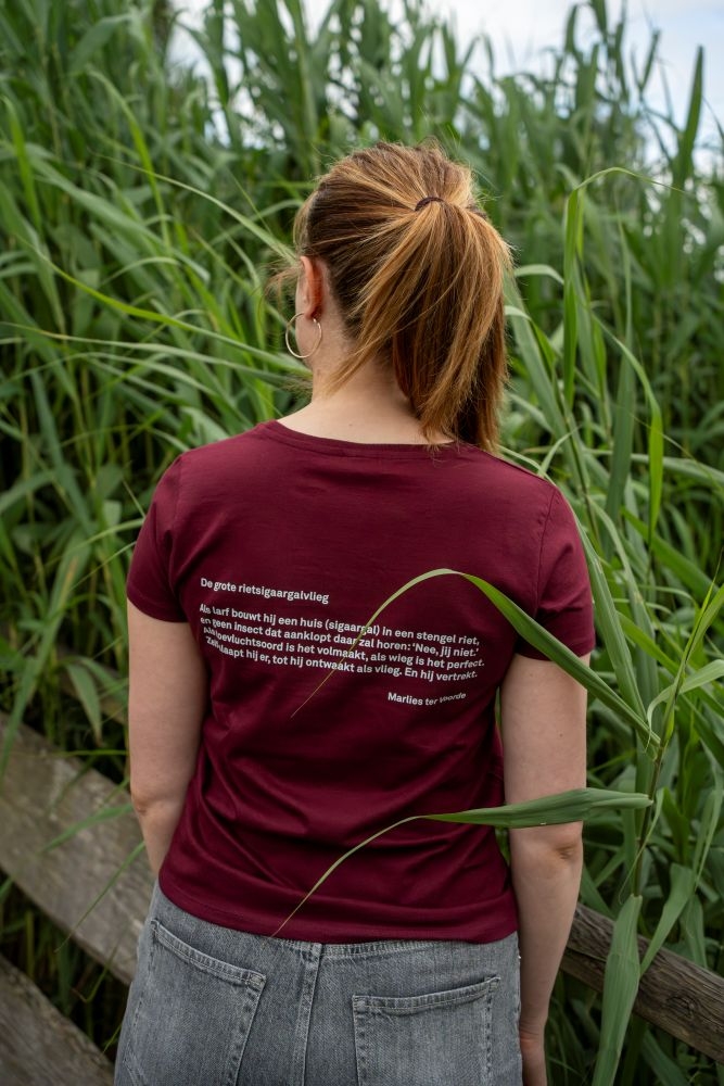 De grote rietsigaargalvlieg Dames T-shirt Burgundy
