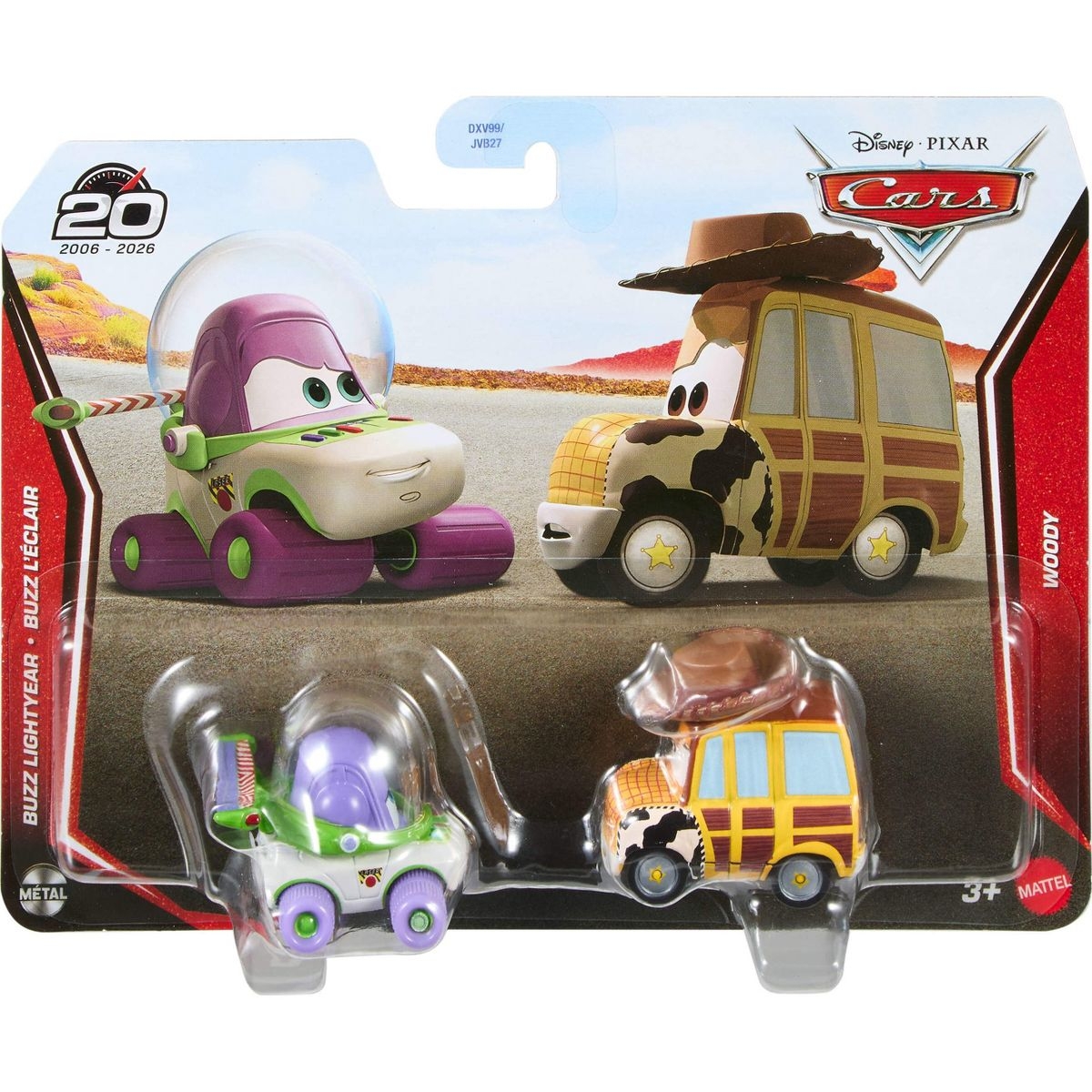 Disney Cars die-cast Toy Story Buzz Lightyear & Woody 2-pack