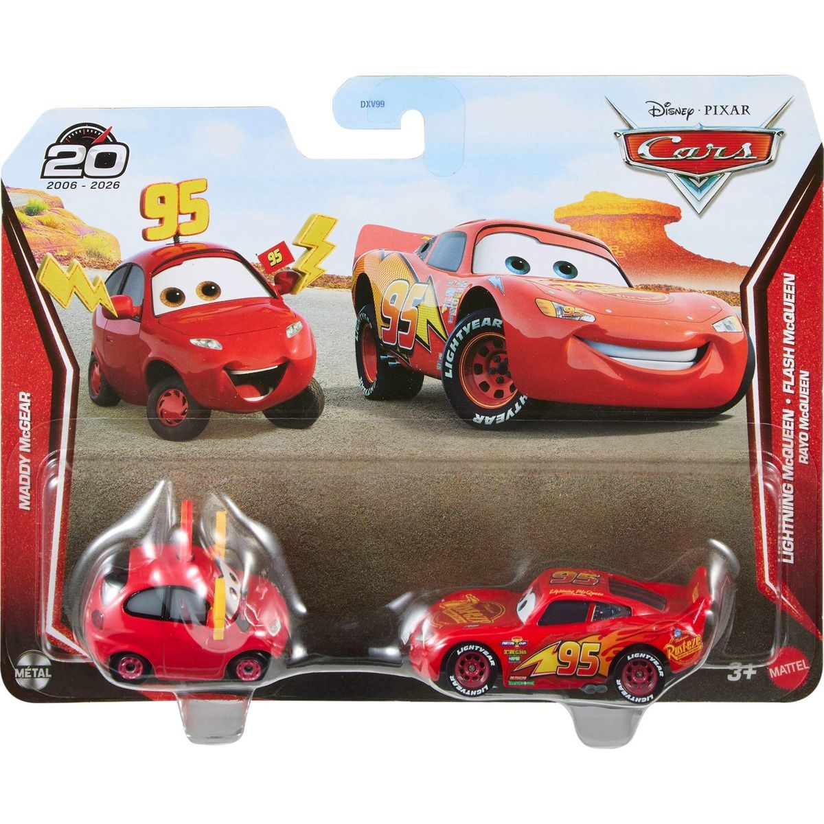 Disney Cars die-cast Maddy McGear & Lightning McQueen 2-pack
